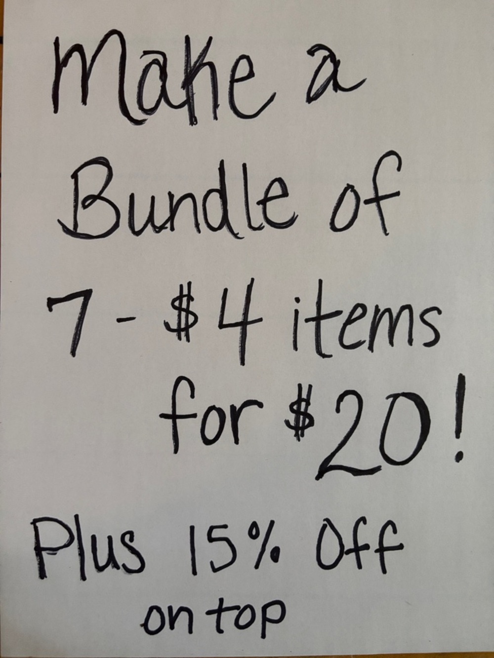 Bundle 7- $4 items for bundle price $20!!!